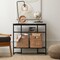 Casafield 12" x 12" Water Hyacinth Storage Baskets, Collapsible Cube Organizers, Woven Bins for Bathroom, Bedroom, Laundry, Pantry, Shelves